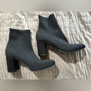 MIA Black Knit Ankle Booties